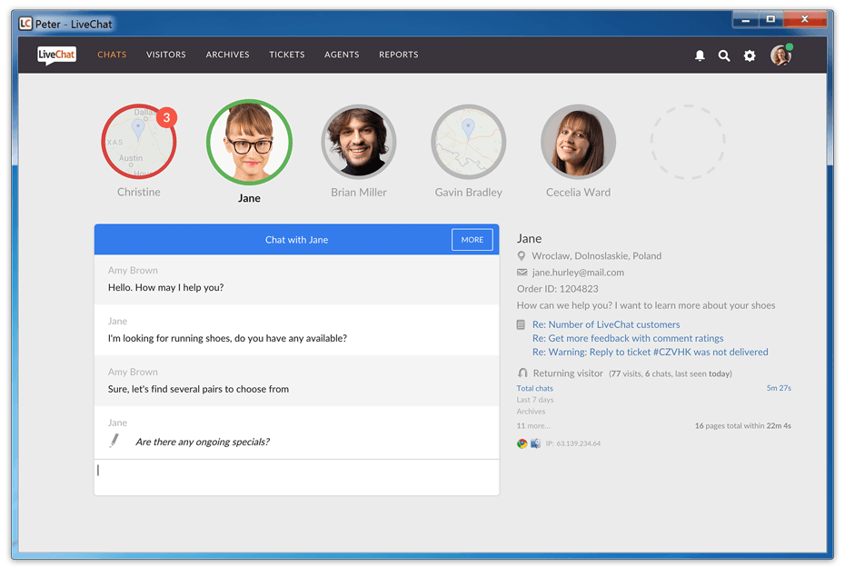 LiveChatのダウンロード：Windowsアプリケーション