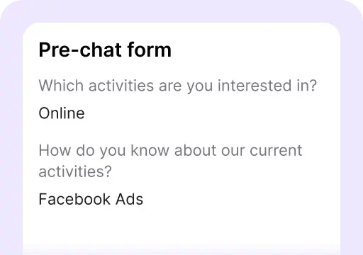 Pre-chat survey is one of the areas available in the customer details tab inside the Archives section of the LiveChat® agent app. It's where you see the information provided in the pre-chat survey.