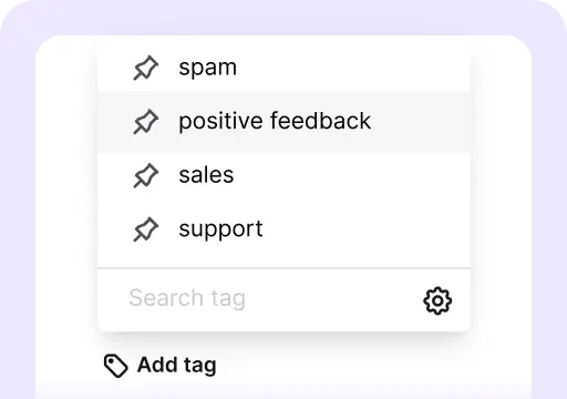 Tag chats is one of the areas available in the chat feed inside the Archives section of the LiveChat® agent app. It's where you add tags to archived chats.