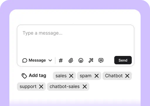 Tags is one of the areas available in the chat feed inside the LiveChat® agent app. They help you categorize chats and find them easily when necessary.